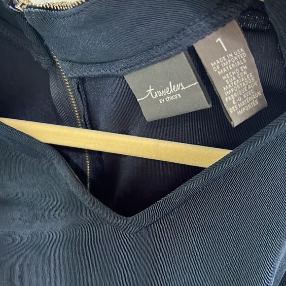 Travelers by Chico’s Navy Blue Dress w 1/2 sleeves size 1 - Picture 5 of 5